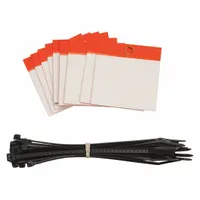 Shipping Tag: 3 in Tag Ht, 3 in Tag Wd, 10 Points, Orange, Polyester, Plain Tag, 25 PK (MPN 102008)