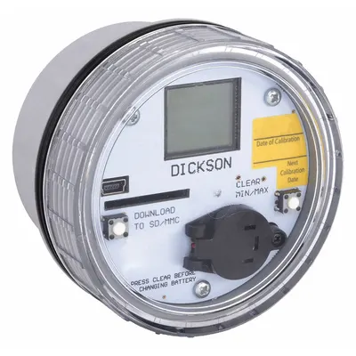 DICKSON Data Logger: PR525, Pressure, USB, Software Available Separately - Pressure & Temperature Data Loggers