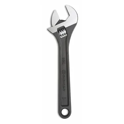 CRESCENT Adjustable Wrench: Alloy Steel, Black Oxide, 8 in Overall Lg - Automatic Locking Adjustable Wrenches