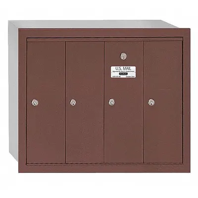 SALSBURY INDUSTRIES Mailbox: 4B+, 4 Doors, Vertical, 19 in H x 24 3/4 in W x 7 1/2 in D, Recessed Mounting - Multi-Unit Mailboxes