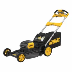 This self-propelled lawn mower features a 21-inch steel deck with variable speed settings and single-point cutting height adjustment. Powered by the FLEXVOLT® battery platform, it provides 85 minutes of run time. Suitable for residential lawn mowing in medium to large yards.