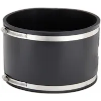 FERNCO Flexible Pipe Straight: PVC, For 6 in Pipe, Copper/Iron/PVC/Steel, 5 3/4 in Overall Lg (MPN 1056-66)