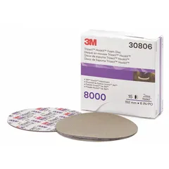 This 6-inch diameter, 1/4-inch thick gray disc features a silicon carbide abrasive with a smooth texture and hook-and-loop backing. Designed for use with rotary sanders on painted surfaces, it can eliminate the need for wool compounding pads in automotive paint refinishing.