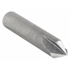 This three-flute countersink creates a 60° conical recess for flathead screws or deburrs holes in metalworking. The high-speed steel construction and three-flute design provide smooth cutting with reduced chatter. Suitable for general-purpose machining on ferrous and non-ferrous materials.