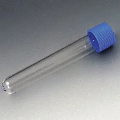 GLOBE SCIENTIFIC Test Tube: Test Tube, Polystyrene, 12 mL Capacity - mL, 0.4 oz Capacity - oz - Plastic Test Tubes