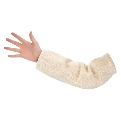 CONDOR Knit Sleeve: 350°F Temp - Max, White, 19 in Sleeve Lg, Universal - Knit Heat-Resistant Sleeves