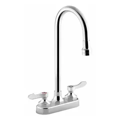 This centerset handle bathroom faucet from KOHLER's Triton Bowe™ series is constructed of brass with a polished chrome finish. It features a 0.5 gpm flow rate, suitable for residential and light-commercial sink installations where water conservation is desired.