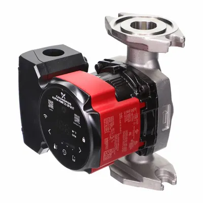 Grundfos Circulating Pump: 1/8 hp HP, 115V AC, Stainless Steel, Variable, 7 gpm - Intelligent Inline Circulator Pumps