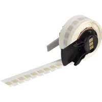 Pre-Cut Label Stock Roll: 1/4 in x 1/4 in, 1/4 in x 1/4 in, Polyimide, Permanent Adhesive (MPN M6-1-724)