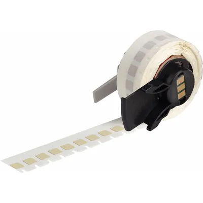 BRADY M6-1-724 Precut Label Roll, 1/4 in x 1/4 in, Polyimide, Permanent Adhesive - Brady Precut Label Rolls