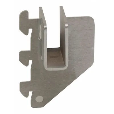 ECONOCO Rectangular Tubing Bracket: Single, 1 in Slot Spacing, 1/2 in Slot Lg - Tubing Brackets for Slotted-Standard Shelving