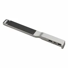 Replacement attachment arm for file belt sanders. Guides and tensions file belts during sanding and finishing tasks. Compatible with 3M models 28366, 28367, 33573, and 33575.