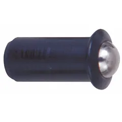 Press-fit ball plunger with a steel body and stainless steel ball, designed for permanent installation in tooling and fixturing. Used for positioning, detent, and indexing applications in jigs, fixtures, and assembly tooling. Body diameter: 1/4 in. Sold in a pack of 5.