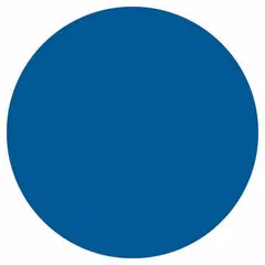 Blue circular paper label, 1 1/2 inches in diameter, for indoor use. Blank with no text. Supplied in a pack of 500. Suitable for asset tracking and inventory identification in industrial facilities.