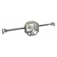 RACO Electrical Box: Steel, Steel Material & Nominal Size, Octagon, 2 Gangs, 1 1/2 in Box Dp (MPN 326)