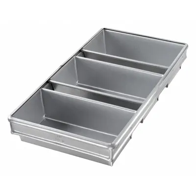 CHICAGO METALLIC 3-Slot Open Top Bread Pan - Bread & Loaf Pans