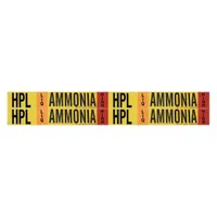 Pipe Marker: HPL, LIQ, High, Fits 3/4 to 2 3/8 in Pipe O.D., 4 Pipe Markers, Without (MPN 90426)