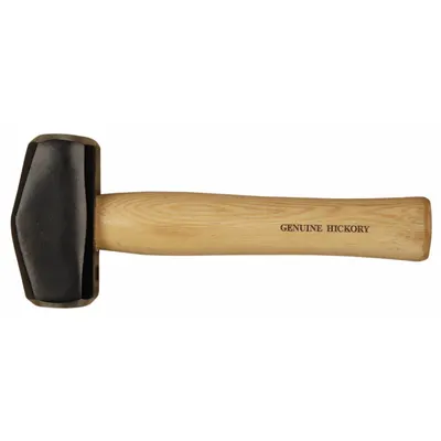WESTWARD Steel Drilling Hammer: Wood Handle, 2 lb Head Wt, 2 1/2 in Dia, 10 in Overall Lg - Steel Drilling Hammers