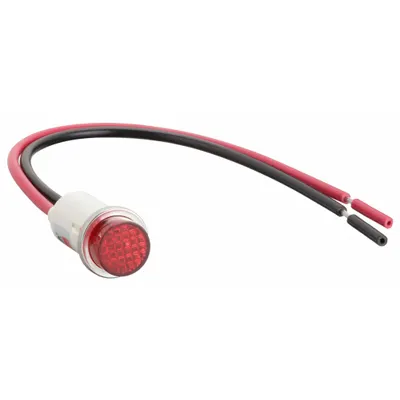 Dayton Raised Panel Light: 12 mm Panel Mounting Hole Dia, LED - LED Indicator Pilot Lights