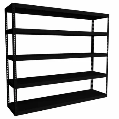 HALLOWELL Boltless Shelving: Standalone, Extra-Heavy-Duty, 96 in x 24 in, 84 in Overall Ht - Extra-Heavy-Duty Solid Steel Decking Boltless Shelving