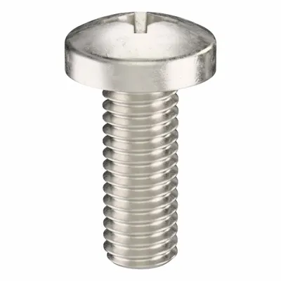 USA INDUSTRIALS Machine Screw: 3/8"-16 Thread Size, 1 in Lg, 316, Stainless Steel, Plain - Pan Head Machine Screws