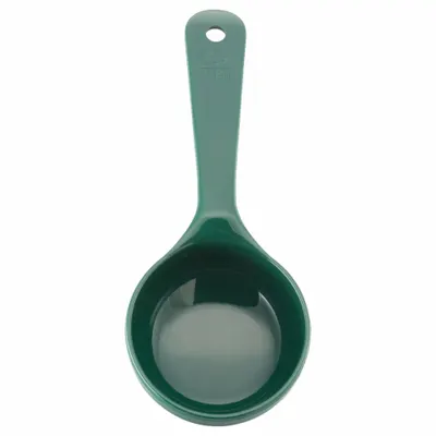 CARLISLE Portion Control Spoon: 4 oz Capacity, Acetal, Solid, Green, NSF Certified - Portion Control Spoons