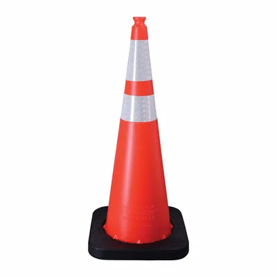 TRAFFIX DEVICES/VIZCON Traffic Cone: MUTCD/NCHRP-350, 36 in Cone Ht, Orange, High-Intensity Prismatic - Reshapeable Traffic Cones for Roadway Use