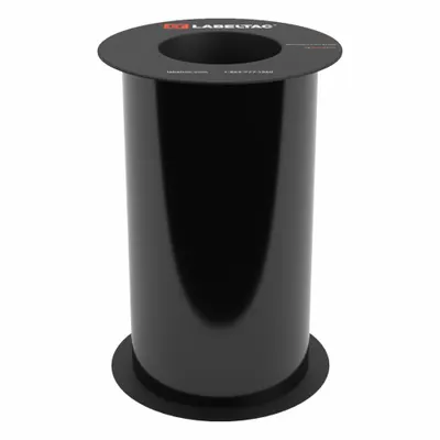 CREATIVE SAFETY SUPPLY LabelTac 9 Standard Supply: 9 in x 75 ft, Vinyl, Black (Gloss) - LabelTac Thermal Transfer Continuous Label Rolls
