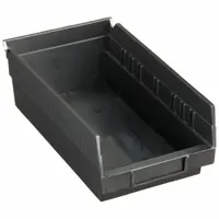 QUANTUM STORAGE SYSTEMS Shelf Bin: 11 5/8 in Overall Lg, 6 5/8 in x 4 in, Black, Nesting Capable (MPN QSB102CO)