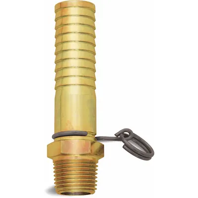 SANI-LAV Non-Swivel Hose Adapter: Brass, Brass, 3 3/4 in Overall Lg - Faucet Sprayer Hose Adapters