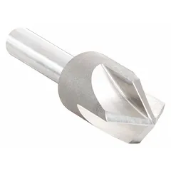 This KEO countersink features an 82° included angle and four flutes for smooth cutting and efficient chip evacuation. With a 7/8 in body diameter and high-speed steel construction, it is suited for machine tool use in creating conical recesses for flat-head screws in metalworking applications.
