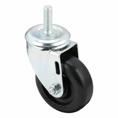 COLSON Stem Caster: Inch, Swivel, 3 in Wheel Dia., 1 1/4 in Wheel Wd, 4 9/16 in Mounting Ht - Standard Threaded Stem Casters