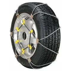 This PEERLESS tire chain is a cable diagonal chain link design made from alloy. It is intended for use on passenger cars and SUVs to provide traction on snow or ice. Compatible with tire size 205/50-16.