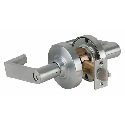 SCHLAGE Door Lockset: Office Lever Locksets, Chrome
