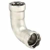 VIEGA MEGAPRESS Crimp Elbow Fitting: 1 in Pipe x 1 in Pipe Size, Press-fit x Press-fit, EPDM (MPN 90015)