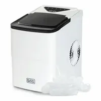 BLACK & DECKER Ice Machine: Top Hat, 26 lb Ice per Day, Air Cooled, 12 5/8 in Ht, 8 3/4 in Wd, White (MPN BIMH226W)