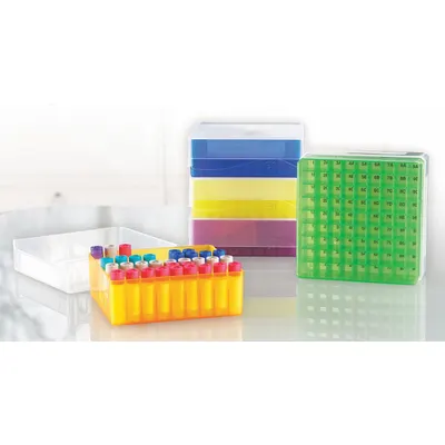 HEATHROW SCIENTIFIC Rectangular Storage Box: 5 1/8 in Overall Wd, 1 7/8 in Overall Ht, 5 1/8 in Overall Lg - Lab Storage Boxes