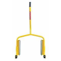 This single-wheel dolly is designed for truck wheels, with a 45° tilt range and a maximum weight capacity of 400 lb. It facilitates lifting, positioning, and moving heavy wheels during maintenance or tire repair tasks.