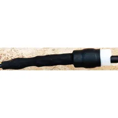 Black EPDM rubber cold shrink tubing with mastic. Inner diameter before shrinking 2.25 in, after shrinking 0.71 in. Length 6 in. Provides insulation and sealing for electrical connections, cable splices, and terminations.