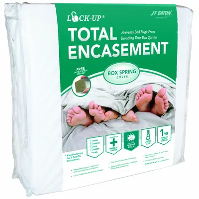 LOCKUP Mattress/Box Spring Protector: Twin, 75 in Overall Lg, 39 in Overall Wd - Box Spring Encasements