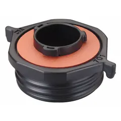 Replacement cartridge/filter adapter for 3M 7800 Series Full Face Respirators. This 2-pack allows secure attachment of particulate filters and vapor cartridges to the respirator, ensuring proper sealing. Used in industrial environments requiring respiratory protection.