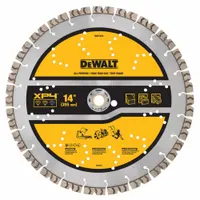 DEWALT Diamond Saw Blade: Block/Brick/Concrete, 14 in Blade Dia., 1 in Arbor Size, Wet/Dry, Best (MPN DW47424)