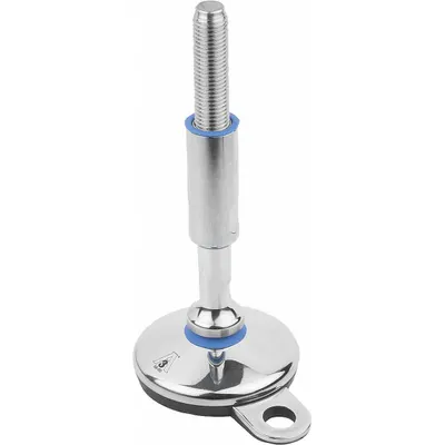 KIPP Male-End Leveling Mount: Swiveling Stud, M12 Thread Size, 60 mm - Hygienic Male Leveling Mounts