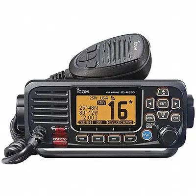 ICOM Marine Mobile Two Way Radio: VHF, Analog and Digital, DSC, 25 W, 1,065 Channels - Vehicle-Mounted Marine Radios