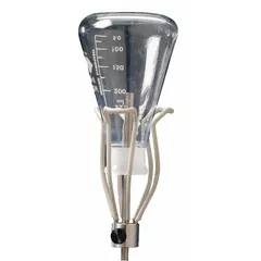 This stainless steel glassware holder with a vinyl-coated finish is designed for use in glassware washers. It provides secure placement for beakers, flasks, and other lab glassware during cleaning cycles. The 4-inch overall height accommodates various glassware sizes.