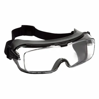 PYRAMEX Safety Goggles: Clear Lens Color, H2MAX Anti-Fog, Dielectric - Comfort-Fit OTG Safety Goggles
