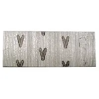 Headless, smooth pin nails with a diamond point, 1 inch overall length. Galvanized finish for corrosion resistance. Supplied in a 2,600-piece collated pack. Used for attaching lightweight trim, moldings, and panels where a nearly invisible fastener is required