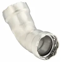 VIEGA MEGAPRESS Crimp Elbow Fitting: 1 1/2 in Pipe x 1 1/2 in Pipe Size, Press-fit x Press-fit, FKM (MPN 95070)
