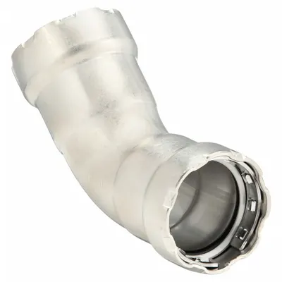 VIEGA MEGAPRESS Crimp Elbow Fitting: 1 1/2 in Pipe x 1 1/2 in Pipe Size, Press-fit x Press-fit - Potable Water Stainless Steel Press Fittings