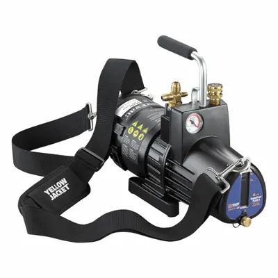 YELLOW JACKET Vacuum Pump: 4 cfm, 15 micron Ultimate Vacuum, 120V AC, A2L Compatible - A2L Compatible Refrigerant Evacuation Pumps